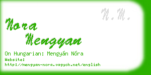 nora mengyan business card
